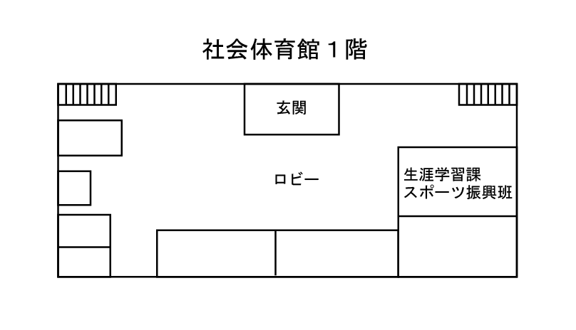 社会体育館1階案内図