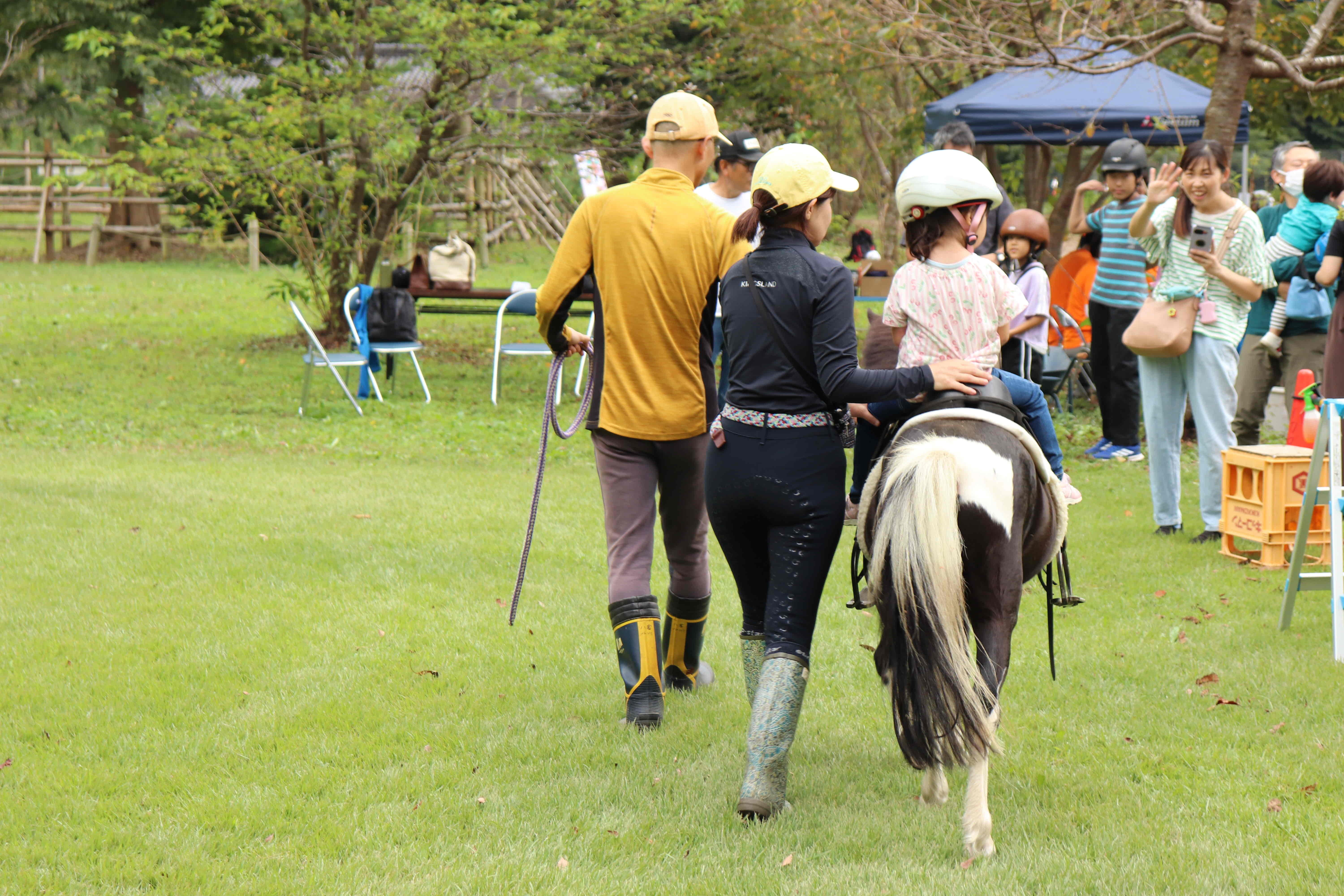 ポニーの乗馬体験