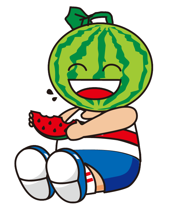 すいかを食べるとみちゃんの画像