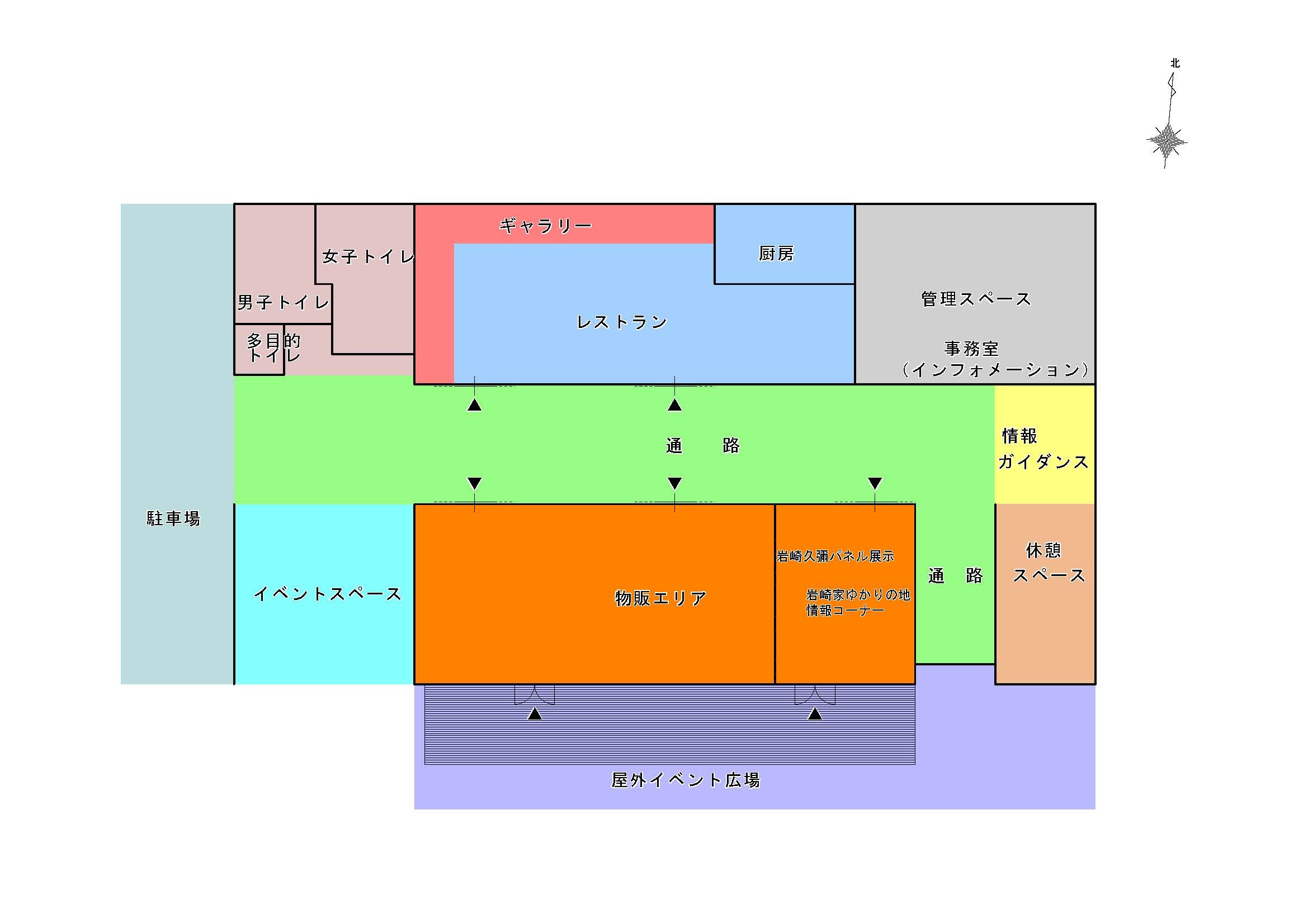 観光・交流拠点施設「末廣農場」の施設全体図