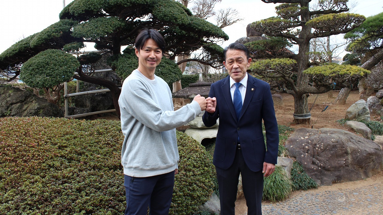 唐川選手と五十嵐市長