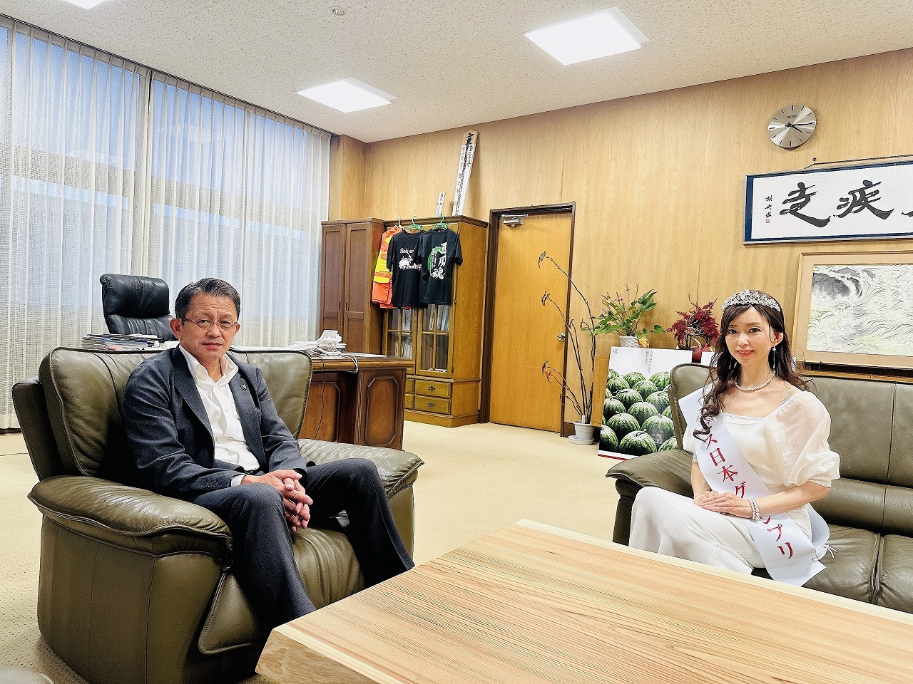 五十嵐市長と髙橋柳子さんの対談風景