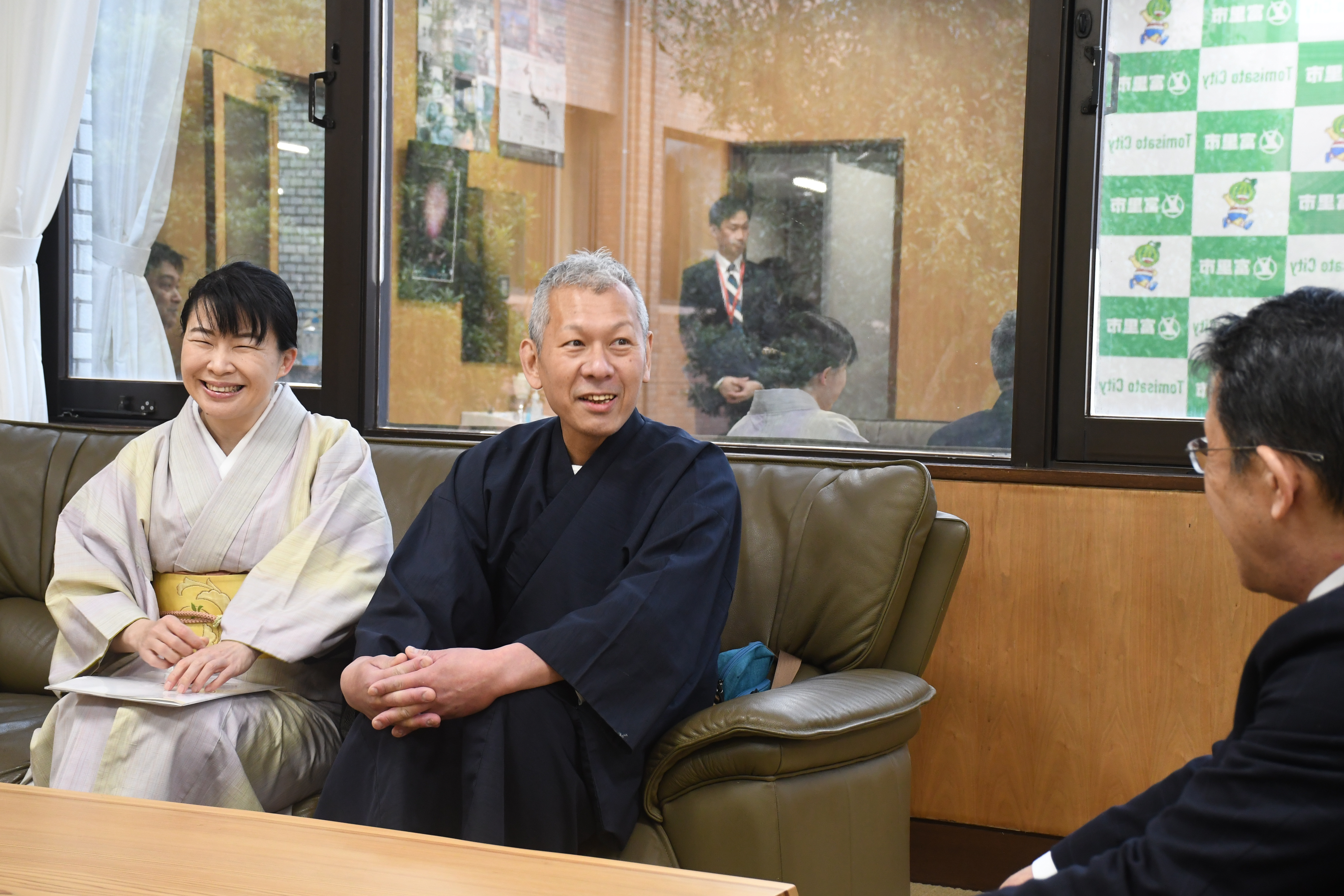 市長との会談の様子