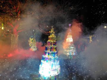 イルミネーション点灯後の様子