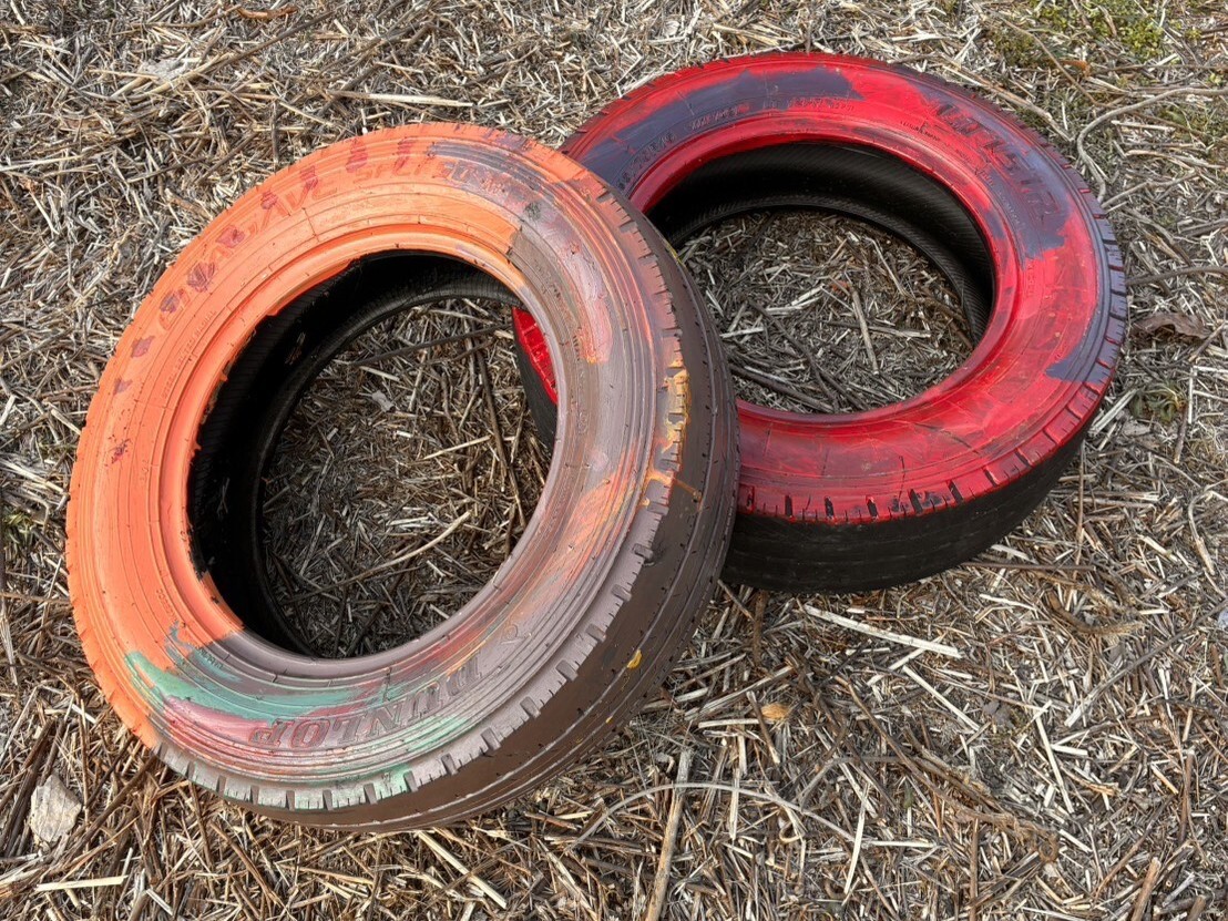 タイヤのドーナツの写真