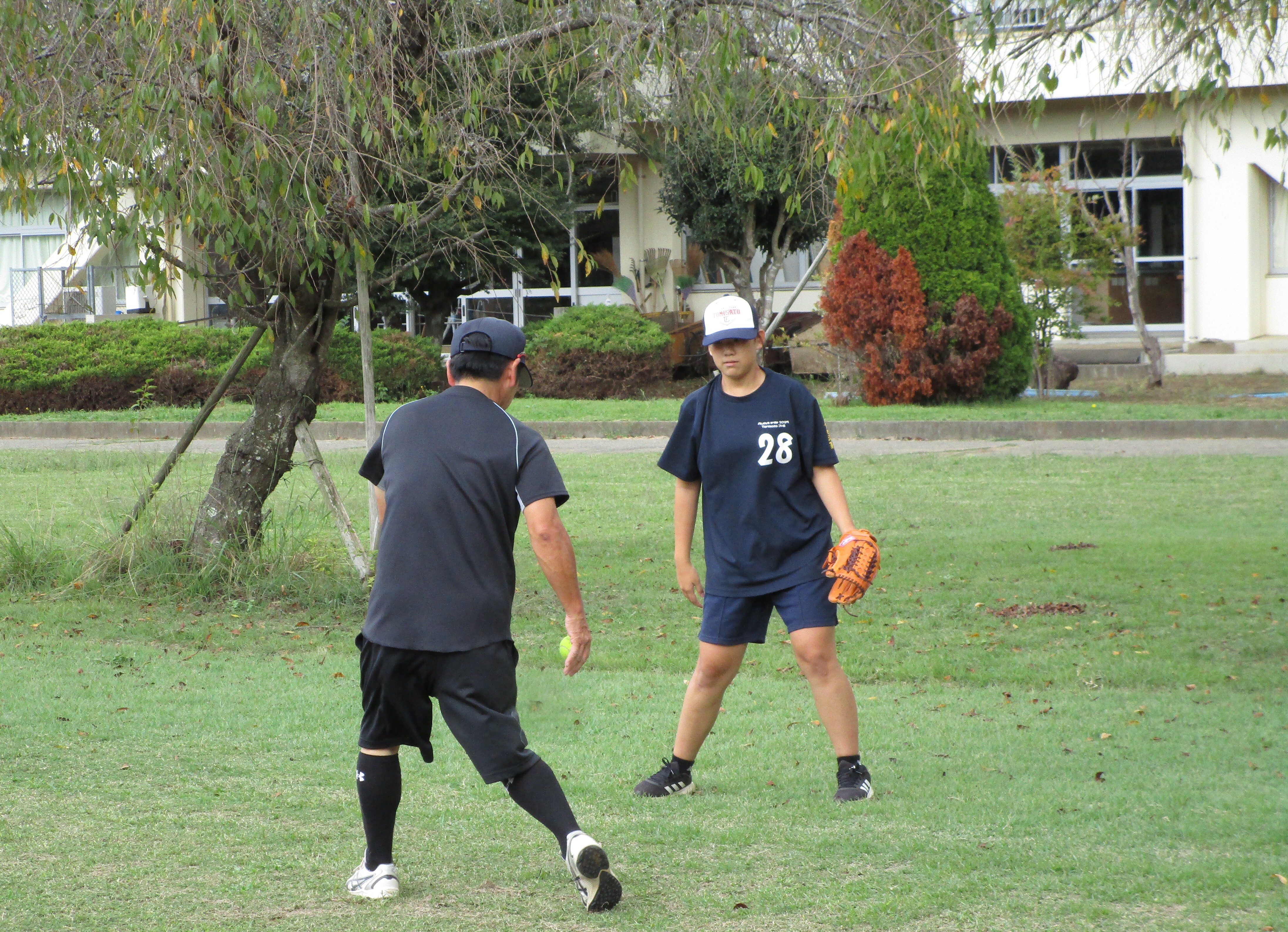富里中学校ソフトボール部の様子