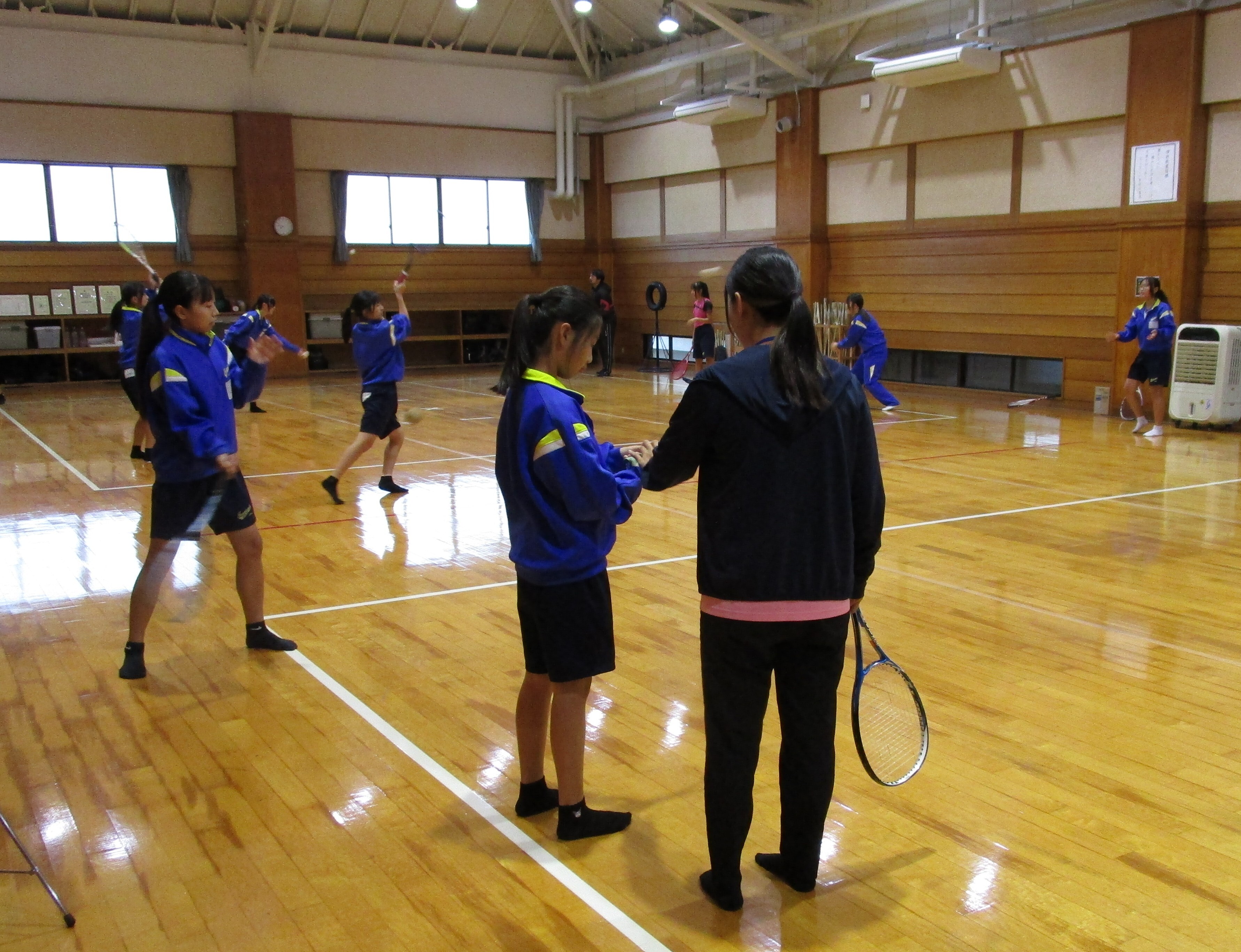 雨の日の室内練習