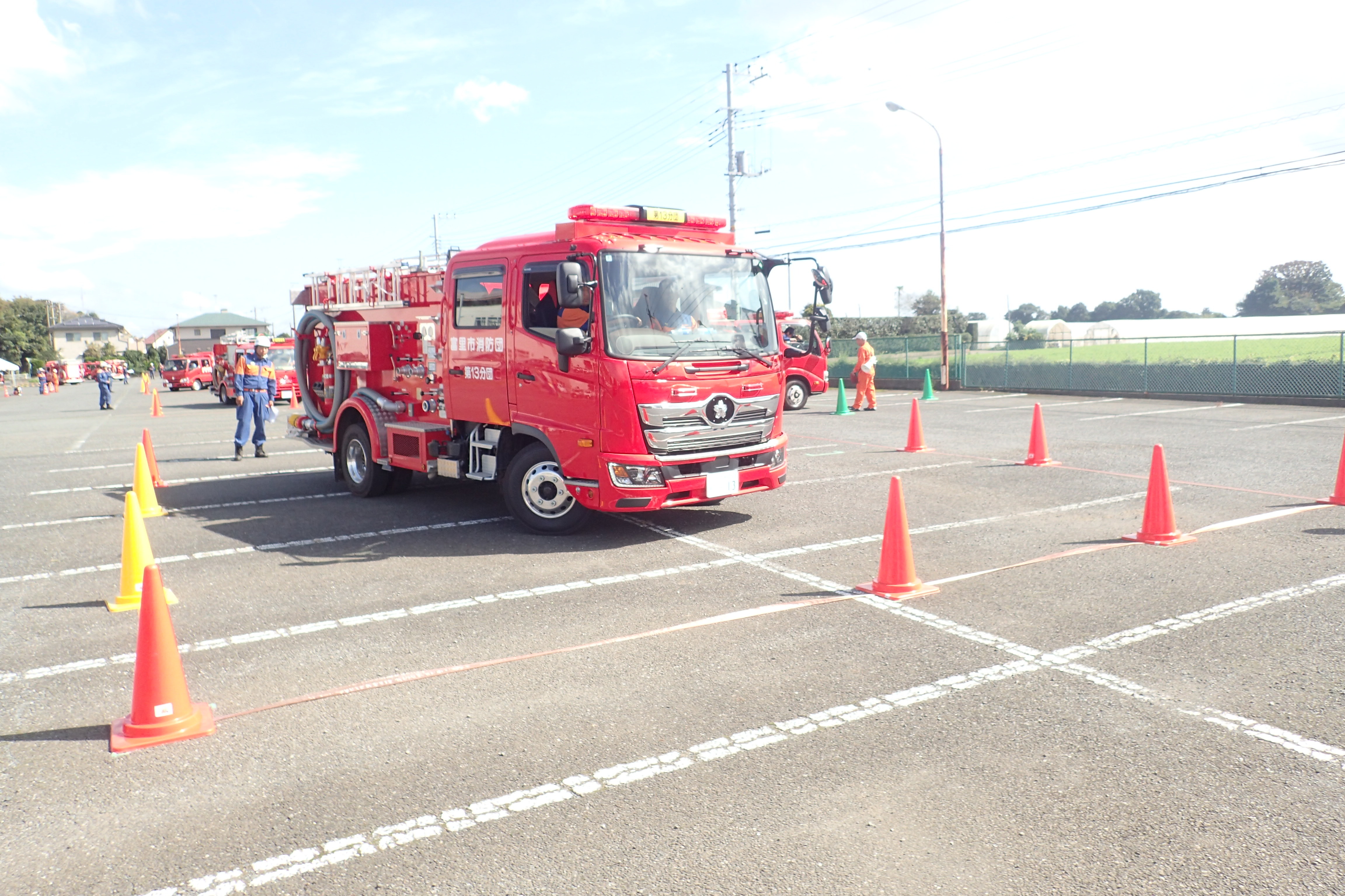狭所での切り返し訓練